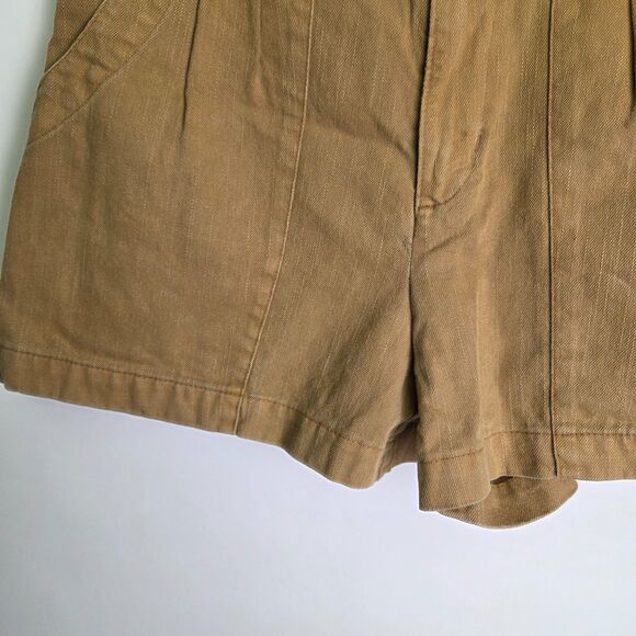 Universal Thread Pleated Cotton Shorts Tan Size 6 - Picture 5 of 7
